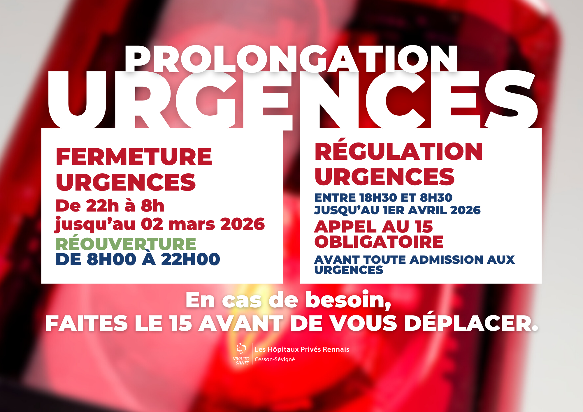 REGULATION URGENCES 2025/2026
